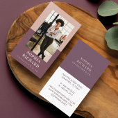 Modernes Blush & Plane Berufliches Business Foto Visitenkarte