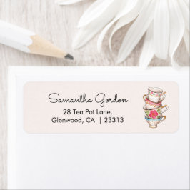 Modernes Blush Tee Party Brautparty-Adresse