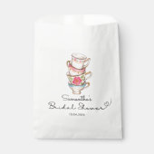 Modernes Blush Tee Party Brautparty Geschenktütchen (Vorderseite)