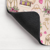 Modernes Blush Tee Party Mousepad (Ecke)