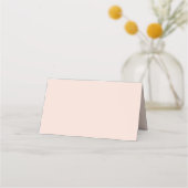 Modernes Blush-und Black-Wedding-Monogramm Platzkarte (Rückseite)