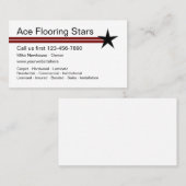 Modernes Bodenbelag-Geschäft Visitenkarte (Vorne/Hinten)