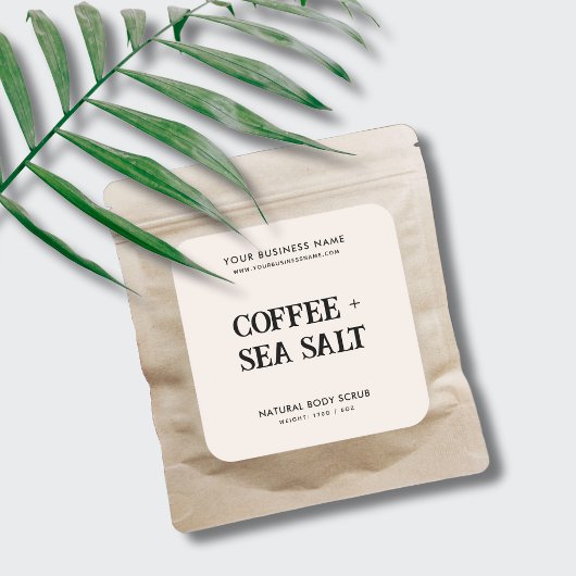 Modernes Body-Peeling mit elegantem, neutralem Pro Quadratischer Aufkleber