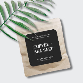 Modernes Body-Peeling mit elegantem schwarzen Prod Quadratischer Aufkleber