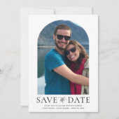 Modernes Bogenschiessen mit vertikalem Foto und QR Einladung (Vorderseite)