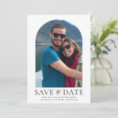 Modernes Bogenschiessen mit vertikalem Foto und QR Einladung (Stehend Vorderseite)