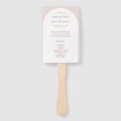 Modernes Bohemisches Arch-Zeremonie-Programm Handf Fächer (Vorderseite)