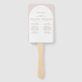 Modernes Bohemisches Arch-Zeremonie-Programm Handf Fächer (Rückseite)