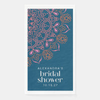 Modernes Bohemisches Blue Mandala Brautparty Custo