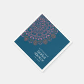 Modernes Bohemisches Blue Mandala Brautparty Custo Serviette (Ecke)