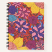 Modernes Bohemisches BlumenNotebook Notizblock (Vorderseite)