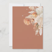 Modernes bohemisches botanisches Terracotta-Pampas Save The Date (Rückseite)