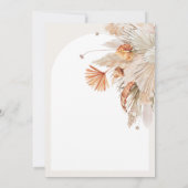 Modernes bohemisches botanisches Terracotta-Pampas Save The Date (Rückseite)