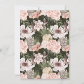 Modernes Bohemisches Foto Florals Graduate Einladung (Rückseite)