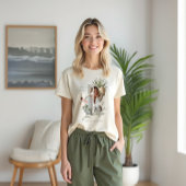 Modernes Bohemisches Foto Florals Graduate Tri-Blend Shirt