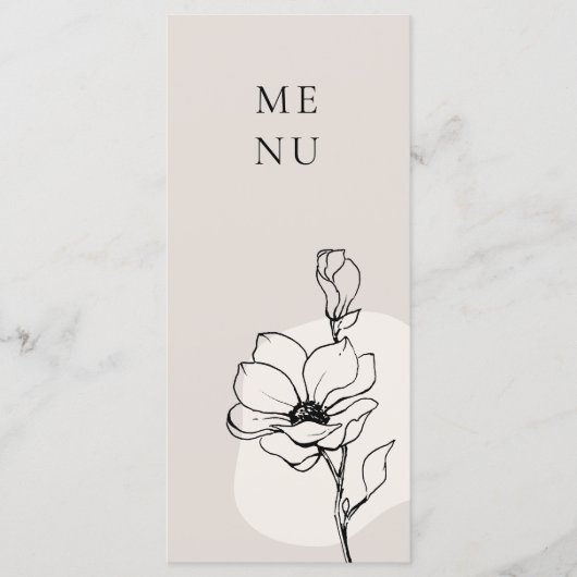 Modernes Bohemisches Hochzeitmenü Menükarte (Vorderseite)