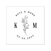 Modernes Bohemisches Hochzeitmonogramm Save the Da Permastempel (Design)