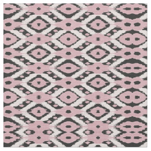 Modernes Bohemisches Schwarz-Rosa-Kat-Muster Stoff