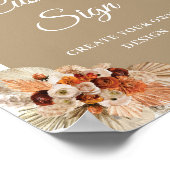 Modernes bohisches tropisches Bohengarngras Sonder Poster (Ecke)