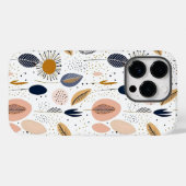 Modernes Boho Abstraktes botanisches Muster Case-Mate iPhone Hülle (Rückseite (Horizontal))