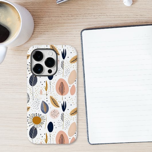 Modernes Boho Abstraktes botanisches Muster Case-Mate iPhone Hülle