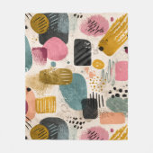 Modernes Boho Abstraktes Muster | Textil farblich Fleecedecke (Vorderseite)