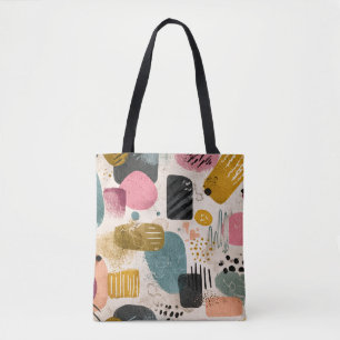 Modernes Boho Abstraktes Muster Textil farblich Tasche