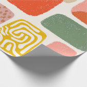 Modernes Boho Abstraktes Wasserfarbmuster | Bunt Geschenkpapier (Ecke)