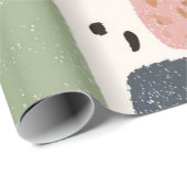 Modernes Boho Abstraktes Wasserfarbmuster | Bunt Geschenkpapier (Rolleneckpunkt)