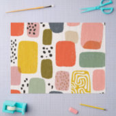 Modernes Boho Abstraktes Wasserfarbmuster | Bunt Seidenpapier (Basteln)