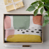 Modernes Boho Abstraktes Wasserfarbmuster | Bunt Seidenpapier (Geschenk)
