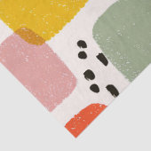 Modernes Boho Abstraktes Wasserfarbmuster | Bunt Seidenpapier (Detail)