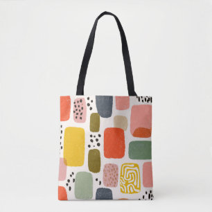 Modernes Boho Abstraktes Wasserfarbmuster Bunt Tasche