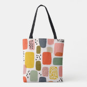 Modernes Boho Abstraktes Wasserfarbmuster | Bunt Tasche (Rückseite)