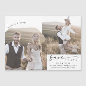 Modernes Boho Arch 2 Foto Save the Date Magneteinladung (Vorderseite)