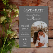 Modernes Boho Arch-Foto | Grau Save the Date