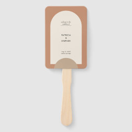 Modernes Boho Arch Geometric Wedding Program Fächer