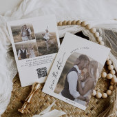 Modernes Boho Arch QR Code Foto Save The Date