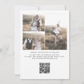 Modernes Boho Arch QR Code Foto Save The Date (Rückseite)