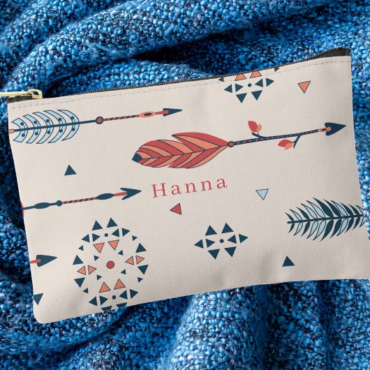 Modernes Boho Arrow-Muster Zubehörtasche