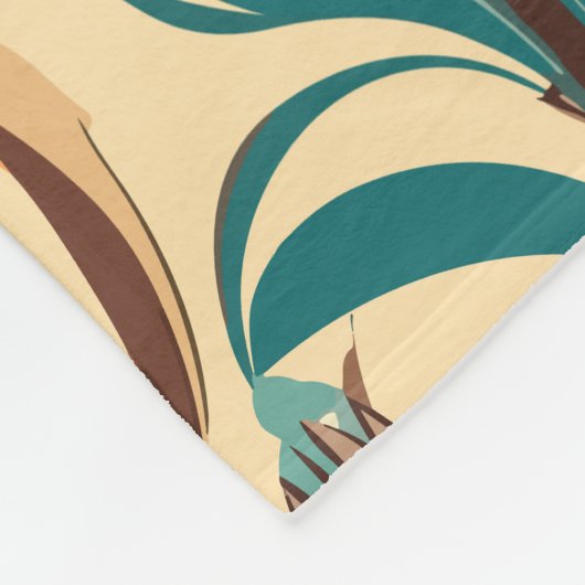 Modernes Boho aus dem Mittelalter Fleecedecke (Ecke)