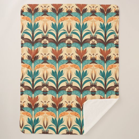 Modernes Boho aus dem Mittelalter Sherpadecke (Vorderseite)