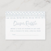 Modernes Boho Baby Duschdusche Windeln Raffle Begleitkarte (Vorderseite)