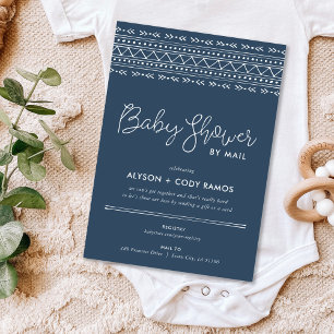 Modernes Boho Baby-Duschkabine per Mail Einladung