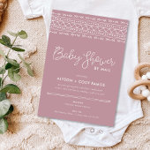 Modernes Boho Baby-Duschkabine per Mail Einladung