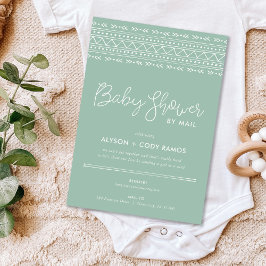 Modernes Boho Baby-Duschkabine per Mail Einladung