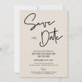Modernes Boho Beige Business Event Save the Date Einladung (Vorderseite)