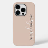 Modernes Boho Beige-Kalligrafie Case-Mate iPhone Hülle (Rückseite)