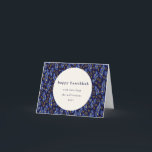 Modernes Boho Blue Hanukkah Botanische Custom Blan Feiertagskarte<br><div class="desc">Diese gefaltete leere hanukkah-Urlaubskarte zeichnet sich durch ein modernes botanisches Design in marineblau und gelb aus und hat einen editierbaren persönlichen Gruß.</div>