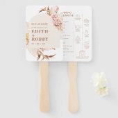 Modernes Boho Blush Arch Hochzeitssemble Set der F Fächer (Vorne und Hinten)